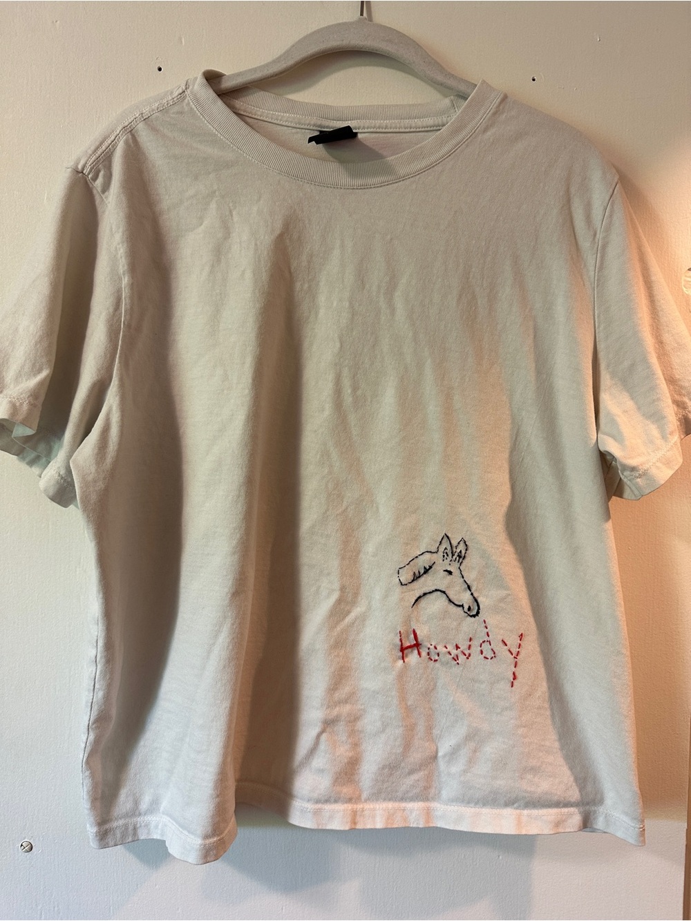 Bella and Canvas embroidered tee size L